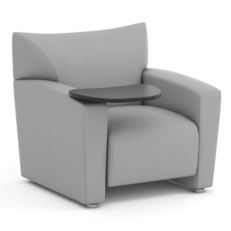 OFFICESOURCE Tribeca Collection Tribeca Club Chair with Carbonized Finished Tablet Arm 9681TAAGT
